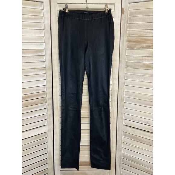 Zinga Black 100% Lamb Leather Stretch Uma Leggings 34 XS-S $695 - Picture 8 of 10